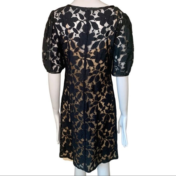 KATHRYN CONOVER Vintage Black Lace Embroidered Shift Dress Size 8 - Picture 12 of 14